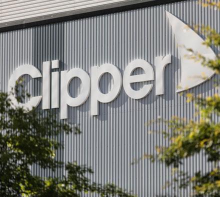 Building signage for Clipper Logistics warehouse