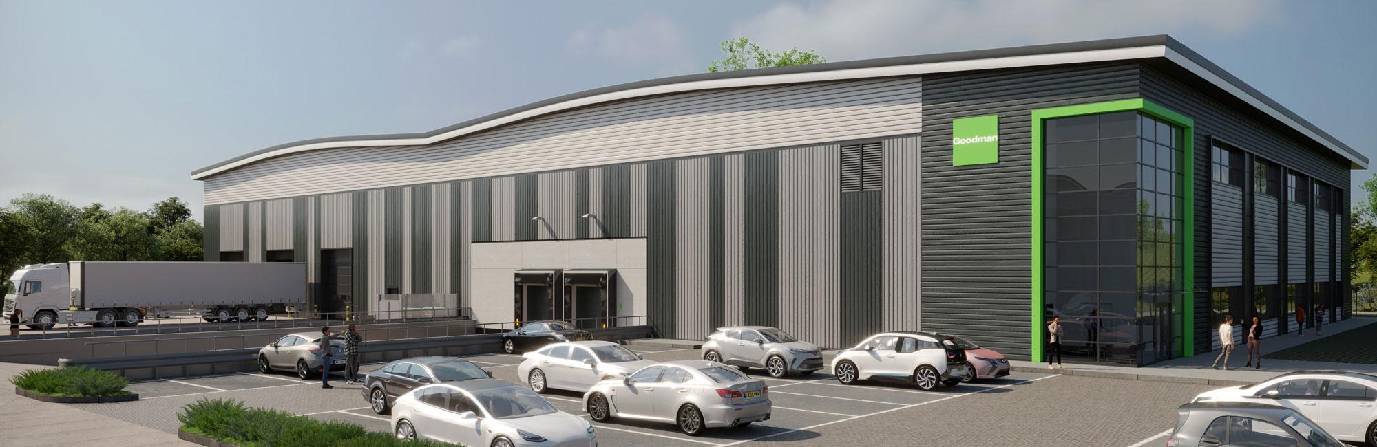 Andover Business Park warehouse CGI