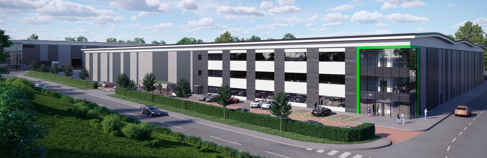 London Brentwood Commercial Park warehouse CGI