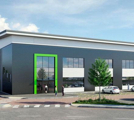 Wayland Games warehouse CGI at London Brentwood Commercial Park